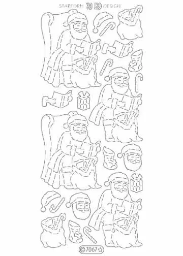 Deco Stickers - 3D Santa 1
