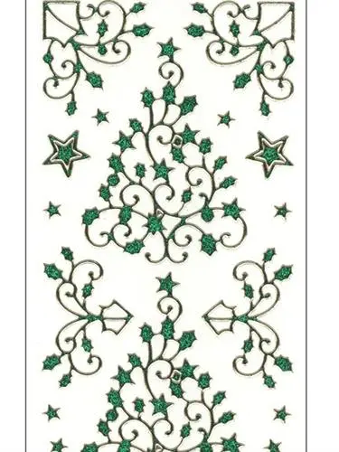 Deco Stickers - Holly Tree/Corner Flourish 1