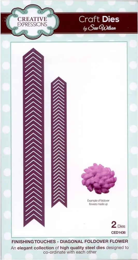 Sue Wilson Dies - Finishing Touches Collection - Diagonal Foldover Flower 1