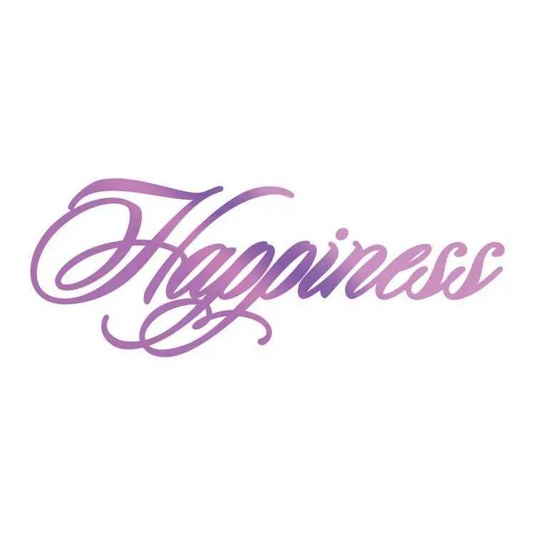 Couture Creations Hotfoil Stamp - Happiness Sentiment 1