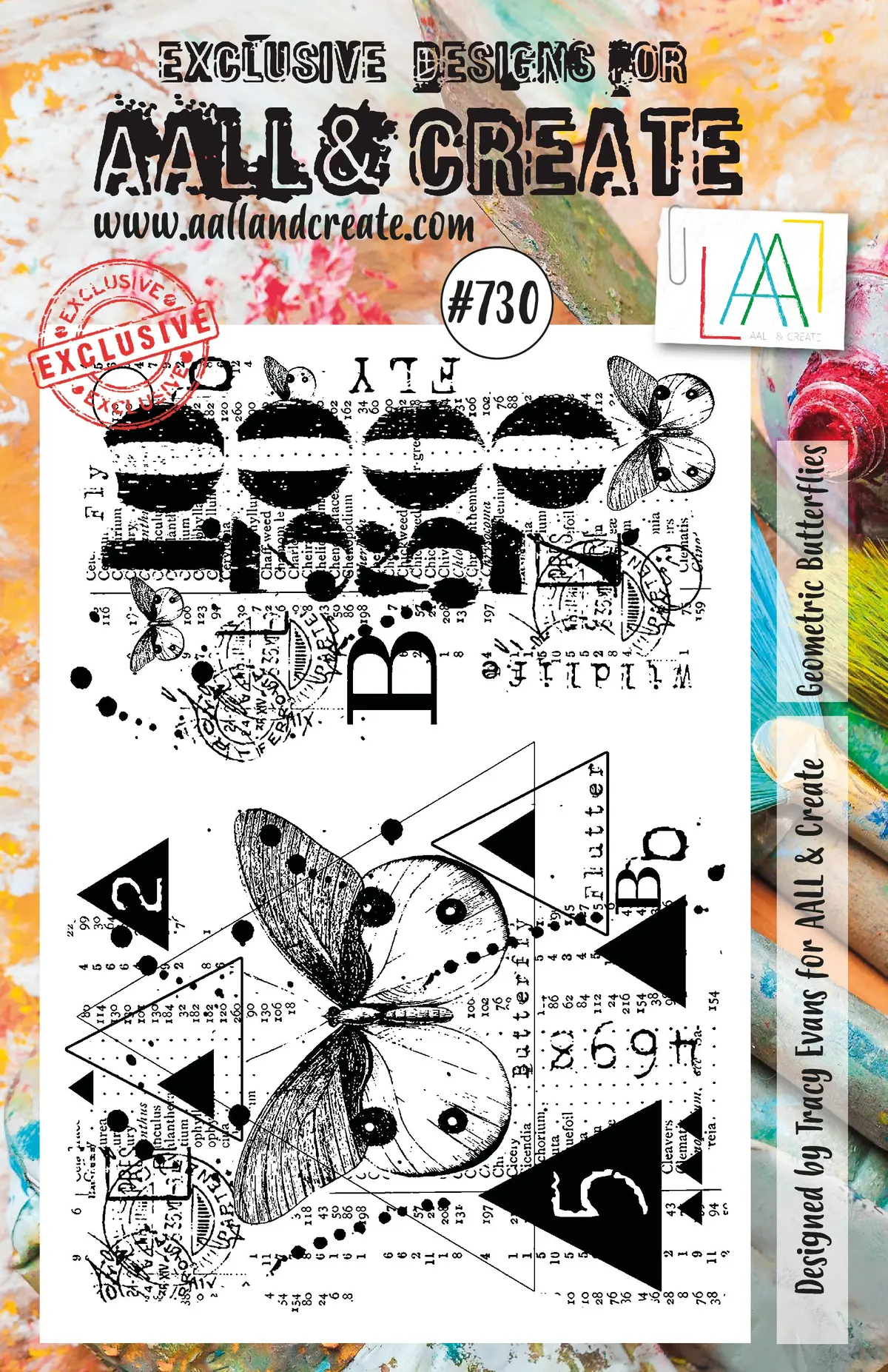 Aall And Create Stamp Set - 730 - Geometric Butterflies 1
