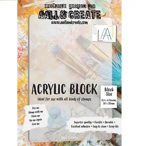 Aall And Create Acrylic Block -- A4 1
