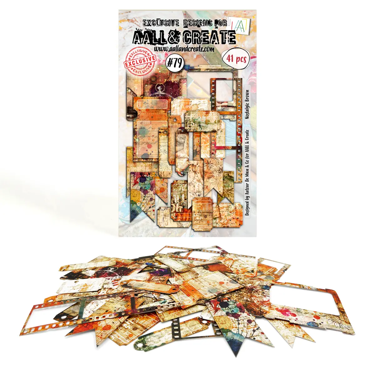 Aall And Create - Ephemera Die-Cuts - Nostalgic Brown 1