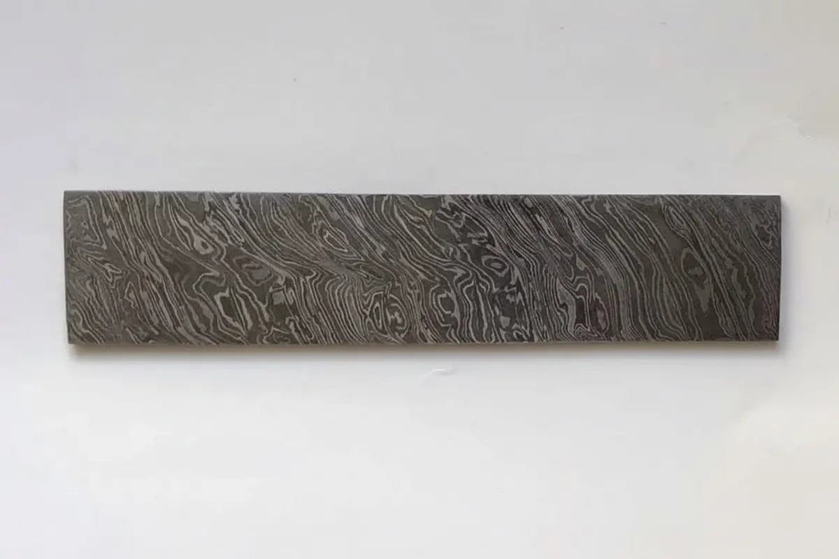 8 Inch Firestorm Pattern Damascus Steel Billet Bar Blank For Custom Knife Making 1