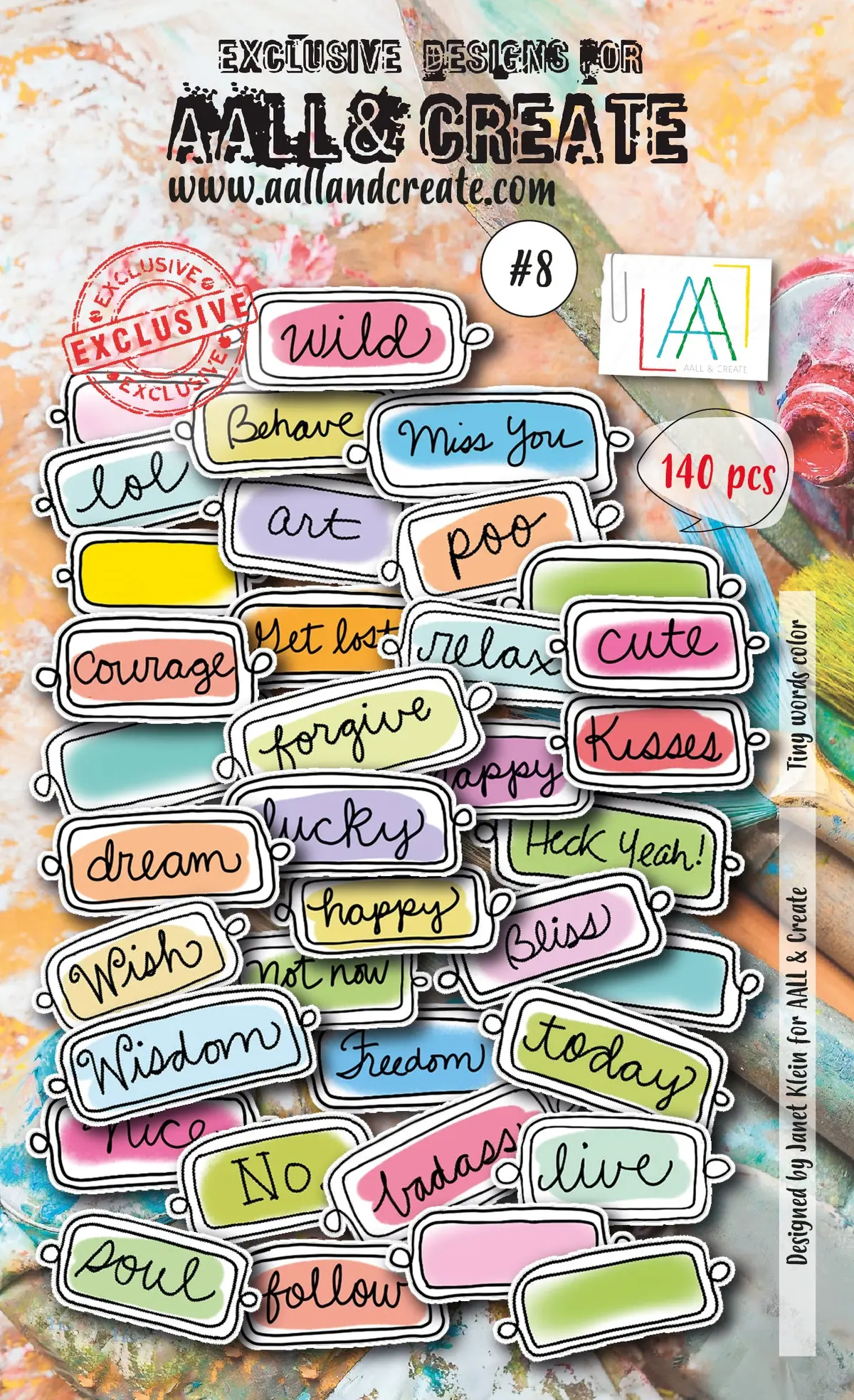 Aall And Create Ephemera - 008 - Tiny Words Color 1