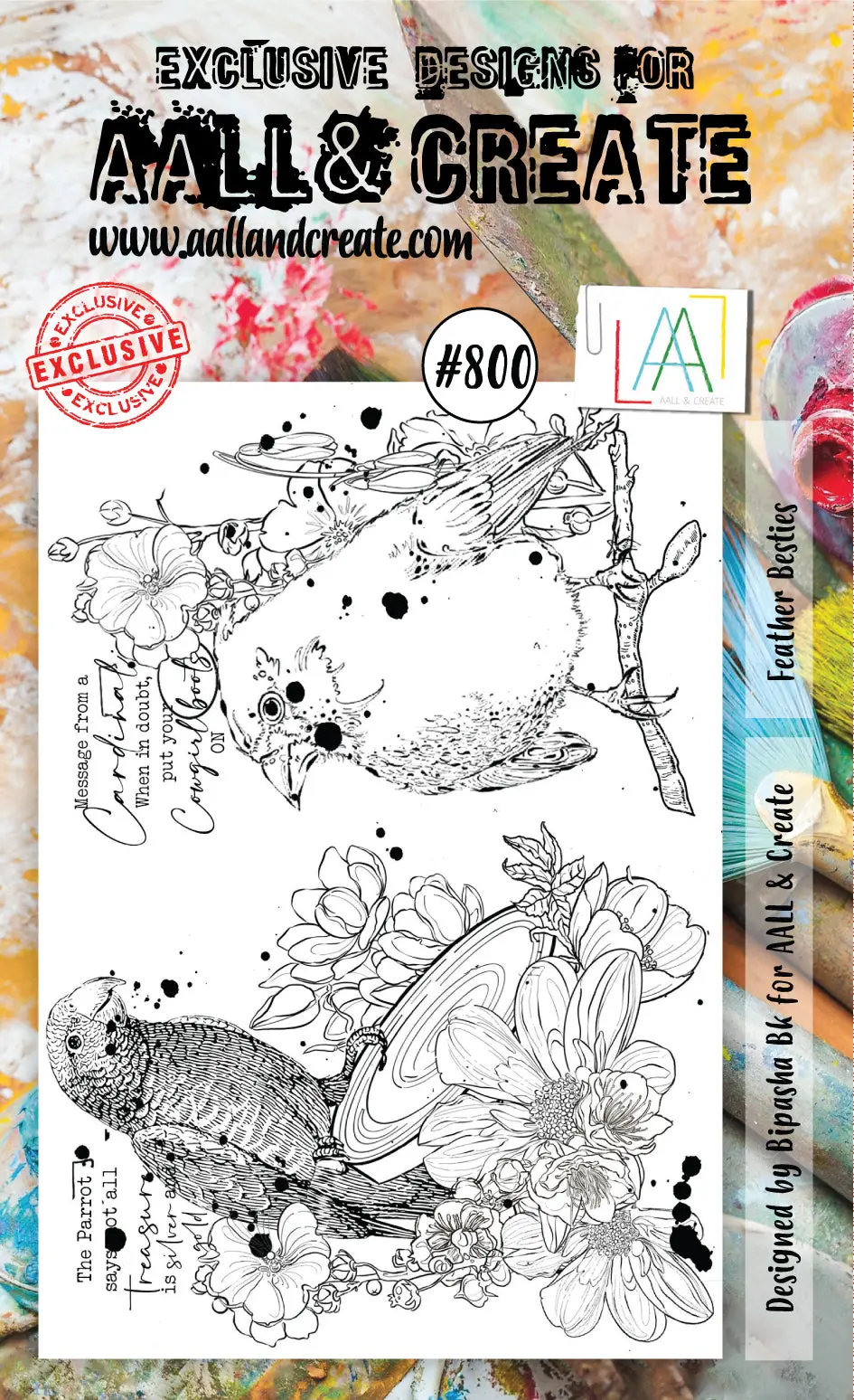 Aall And Create Stamp Set - 800 - Feather Besties 1