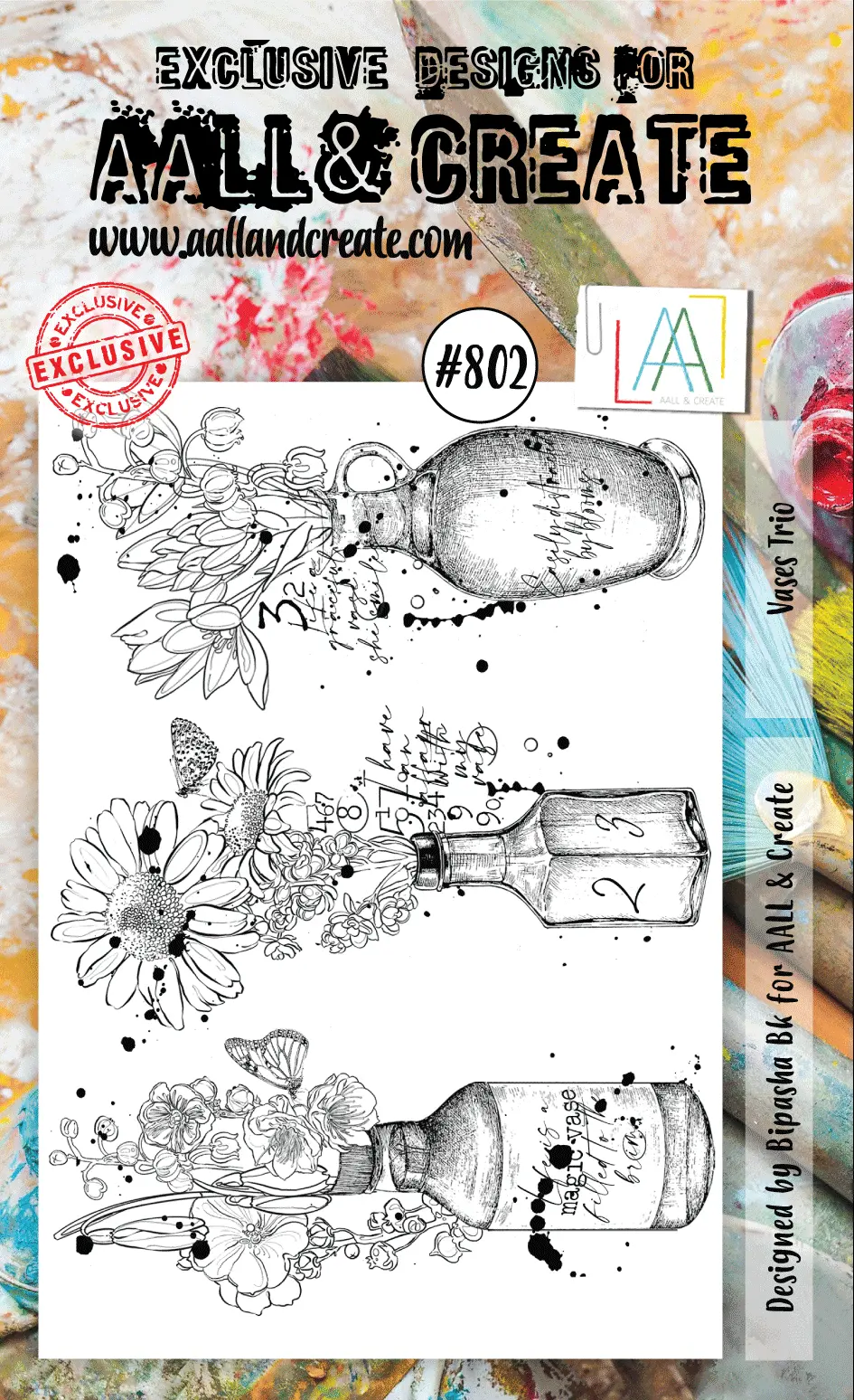 Aall And Create Stamp Set - 802 - Vases Trio 1
