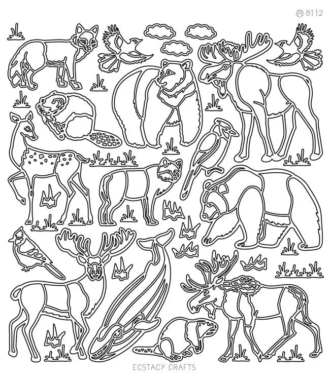 Ec Peel Off Sticker - Canada Wild Animals 1