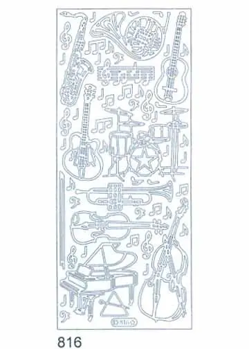 Deco Stickers - Musical Instruments 1