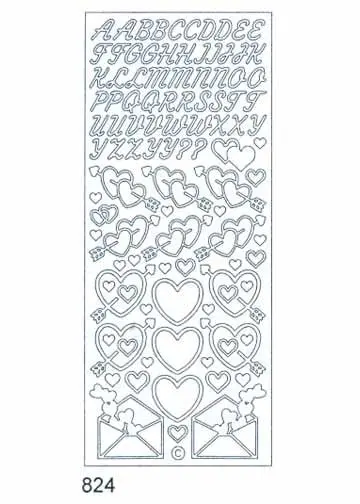 Deco Stickers - Letters And Hearts 1