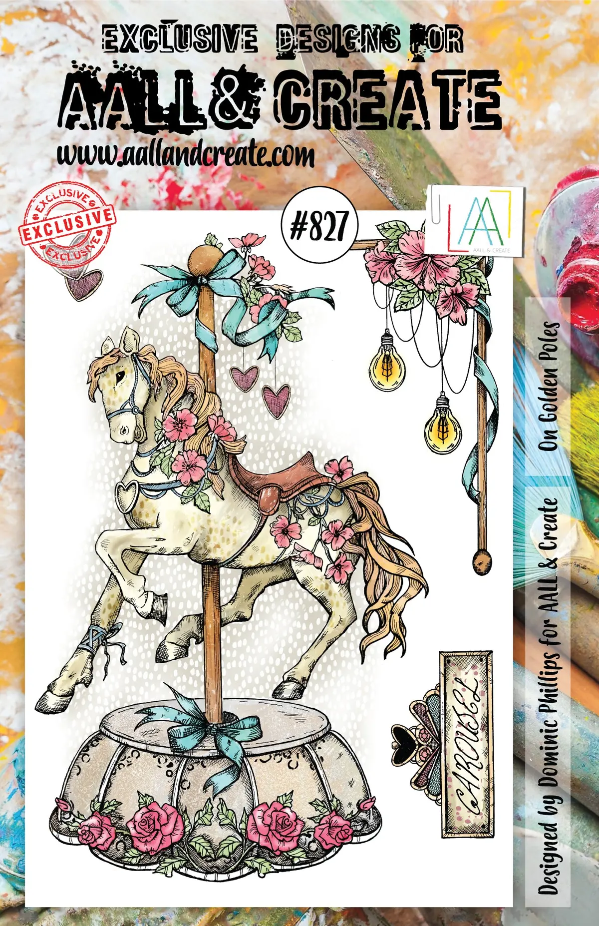 Aall And Create Stamp Set - 827 - On Golden Poles 1