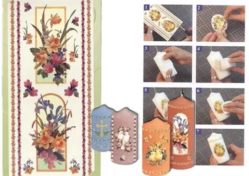 Candle Transfers - Flowers And Borders 1