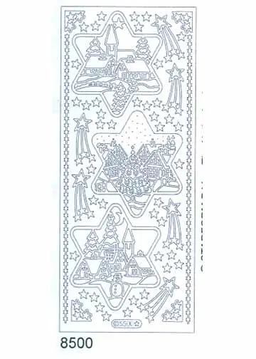 Deco Stickers - Christmas Stars With Scenes 1