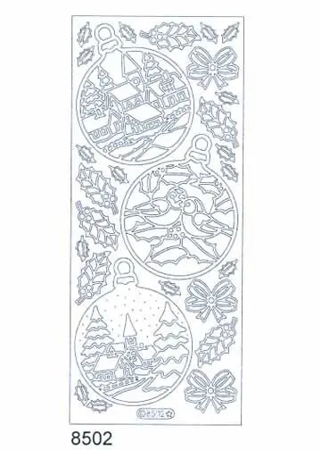 Deco Stickers - Christmas Balls With Scenes 1