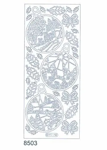 Deco Stickers - Christmas Balls With Scenes 1