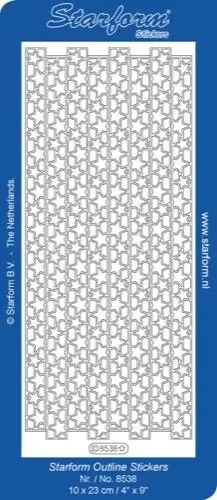 Deco Stickers - Ribbon Border Stars 1
