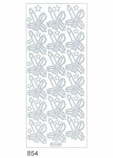Deco Stickers - Candles With Holly 1