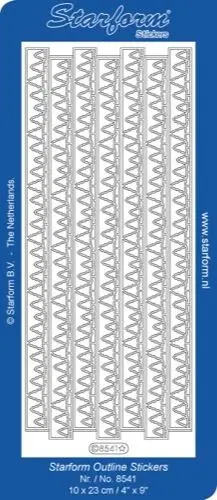 Deco Stickers - Ribbon Borders- Christmas Trees 1