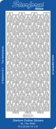 Deco Stickers - Ribbon Border-Trees With Presents 1