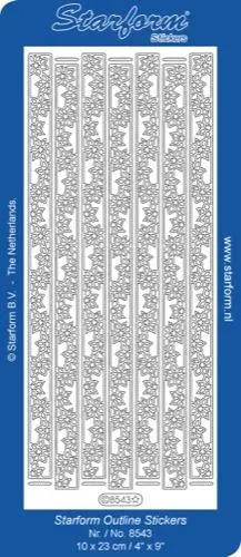 Deco Stickers - Ribbon Border-Poinsettia 1