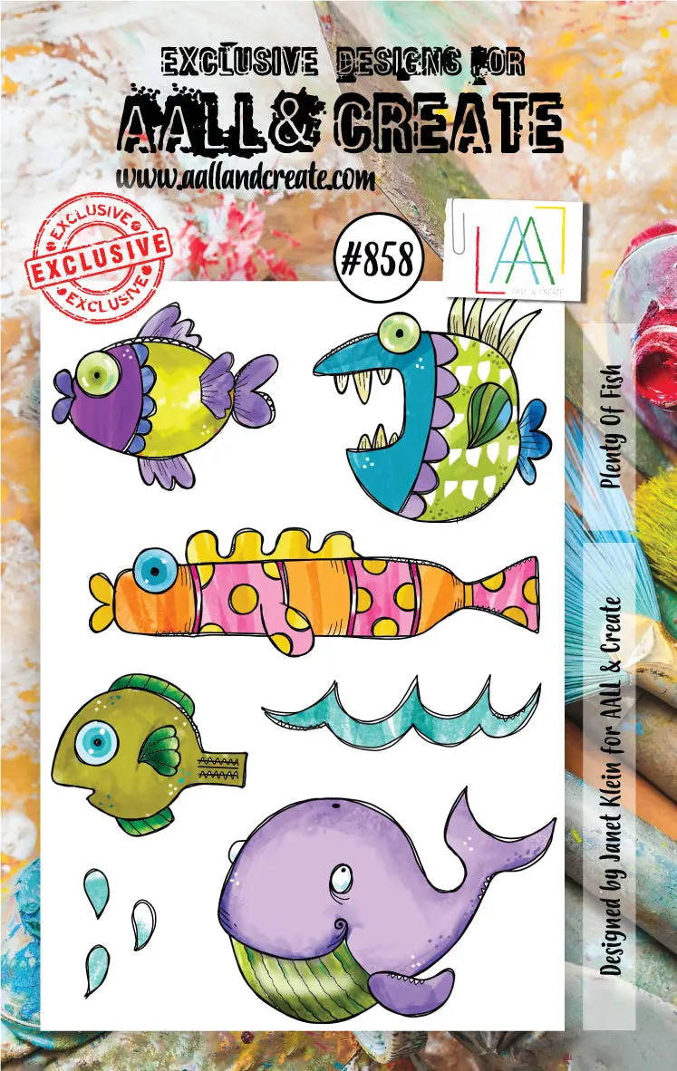 Aall And Create Stamp Set - 858 - Plenty Of Fish 1