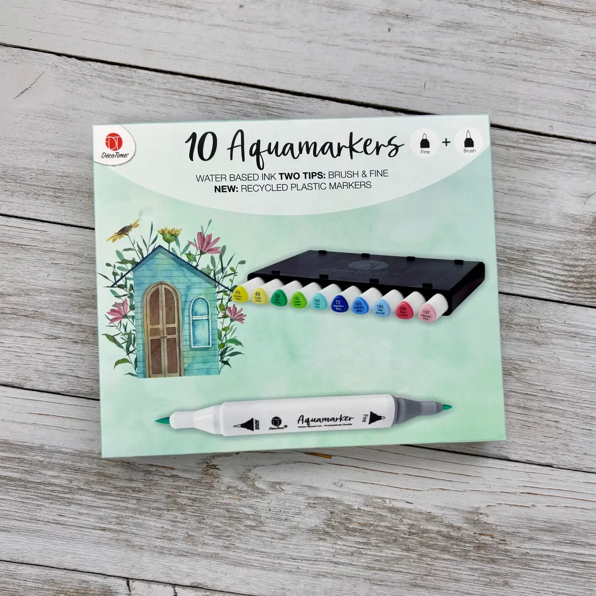 Deco Time Aquamarkers - Leafy Brights 1