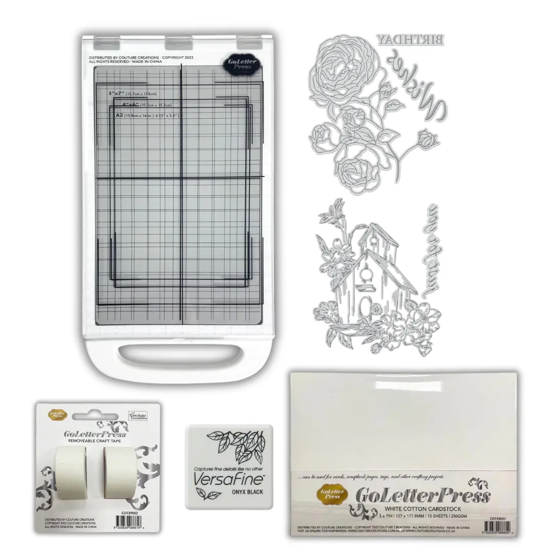 Couture Creations Goletterpress And Stamp Bundle 1