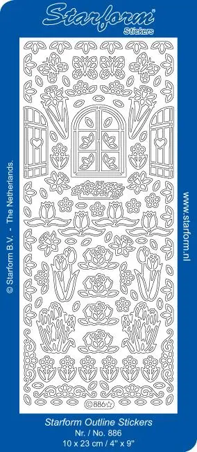 Deco Stickers - Garden Flowers / Window 1