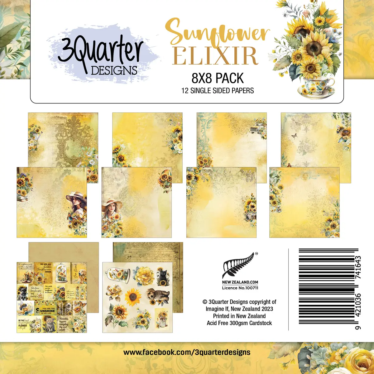 Sunflower Elixir 8X8 Pack 1