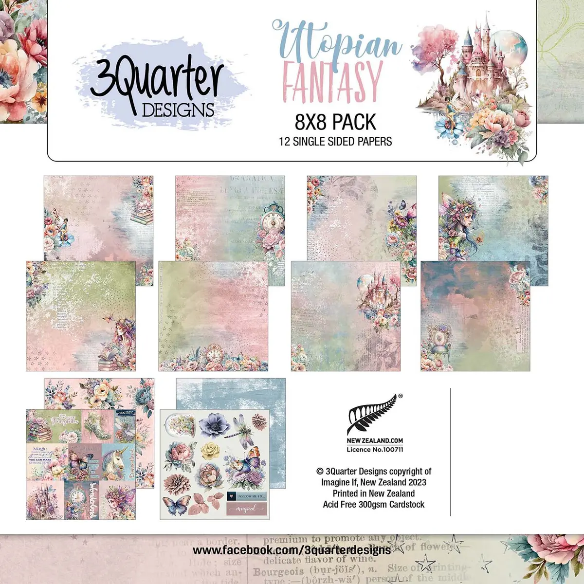 Utopian Fantasy Paper Pack 8" X 8" 1
