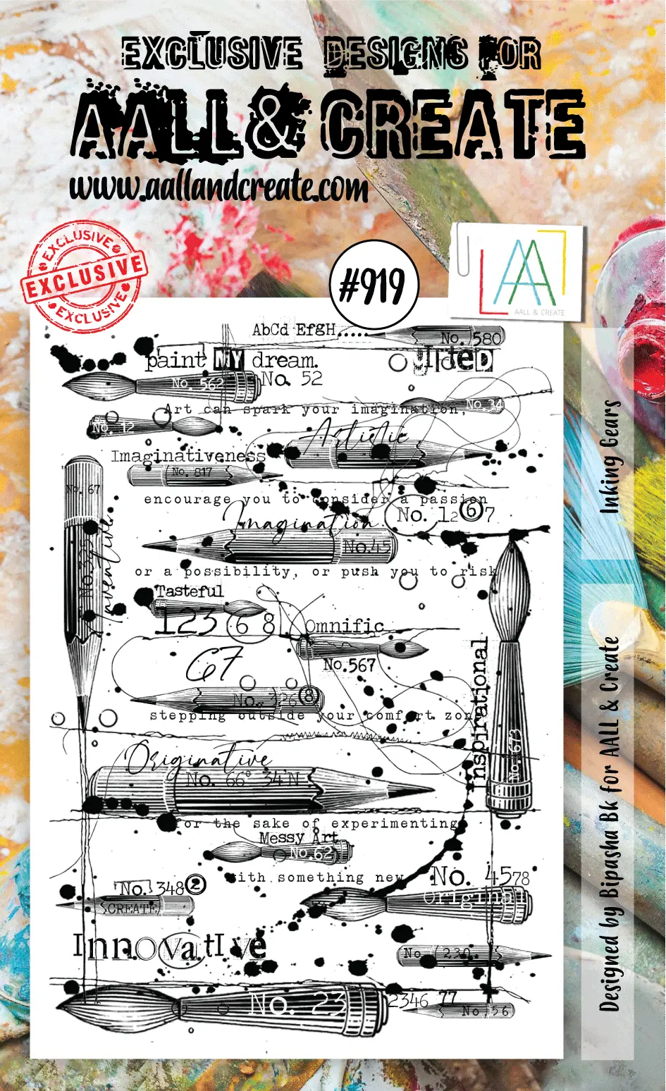 Aall And Create Stamp Set - 919 - Inking Gears 1
