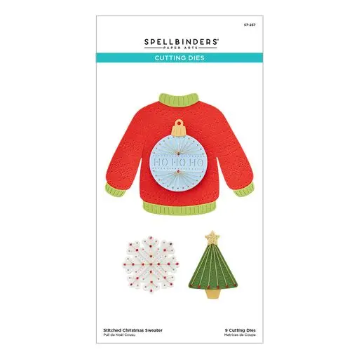 Stitched Christmas Sweater Etched Dies From The Christmas Collection 1