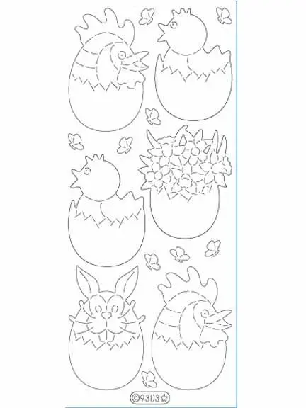 Deco Stickers - Large Half Eggs 1