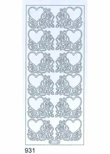 Deco Stickers - Hearts And Roses 1