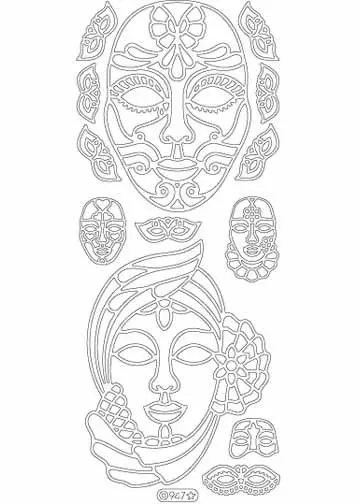 Deco Stickers - Masks 1
