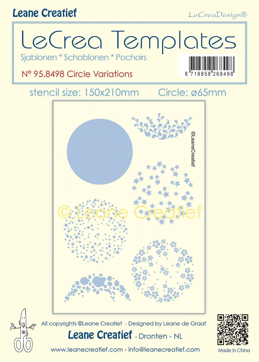 Stencil Circle Variations, Size Stencil 150X210mm, Ø 65Mm 1