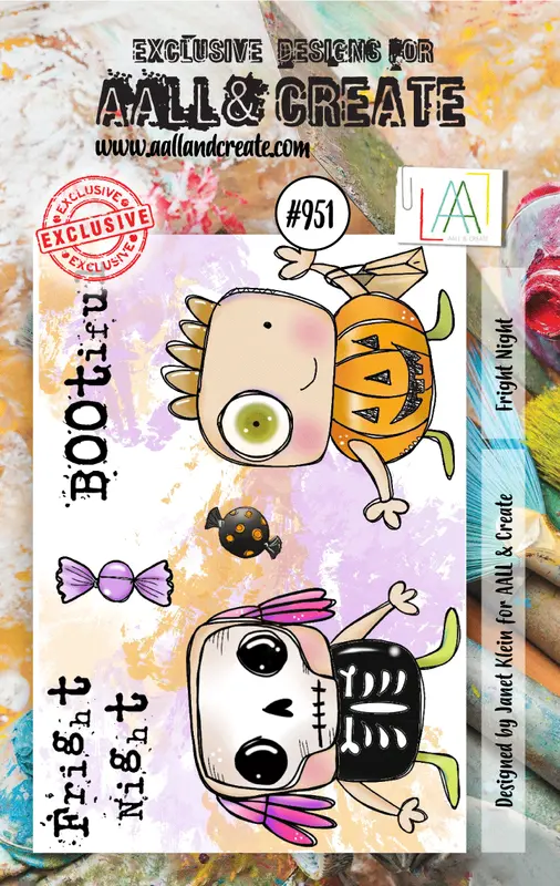 Aall And Create #951 - A7 Stamp Set - Fright Night 1