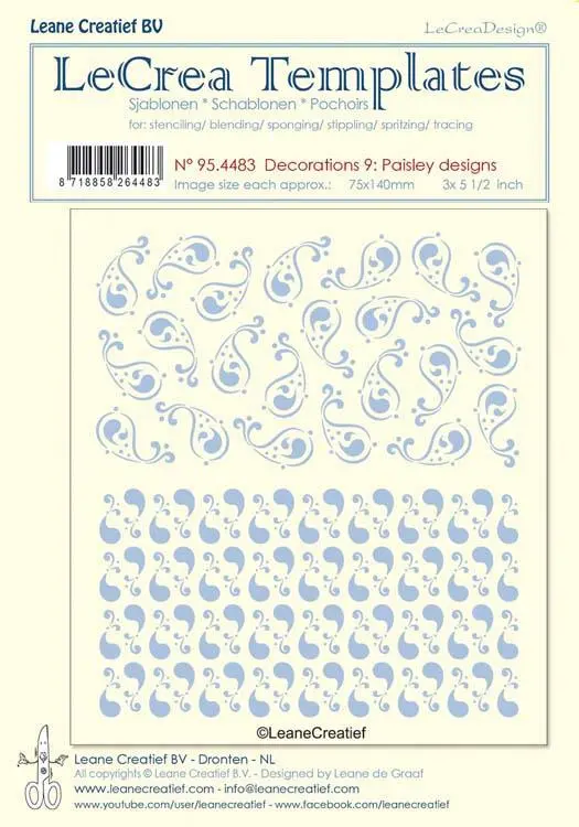 Lecrea Stencil Decorations 9. Paisley Designs 1
