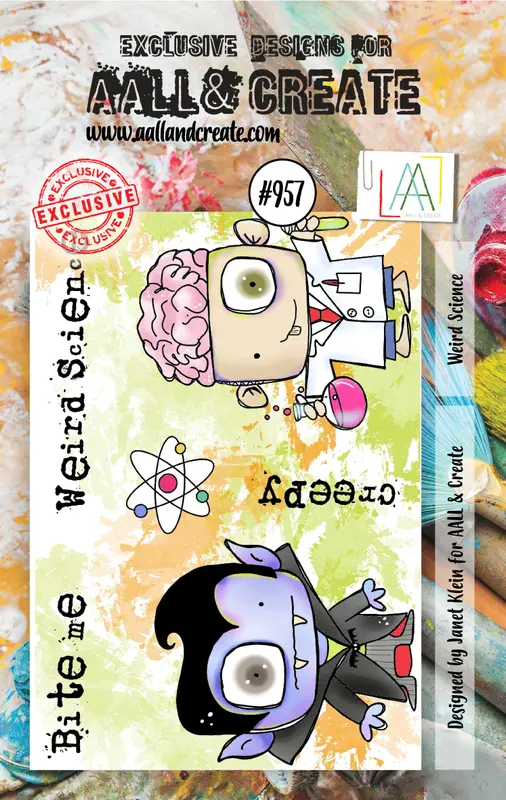 Aall And Create #957 - A7 Stamp Set - Weird Science 1