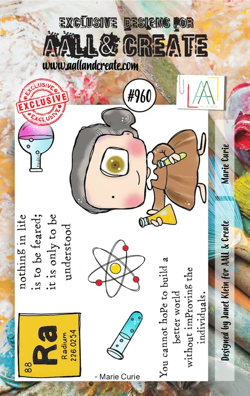 Aall And Create #960 - A7 Stamp Set - Marie Curie 1