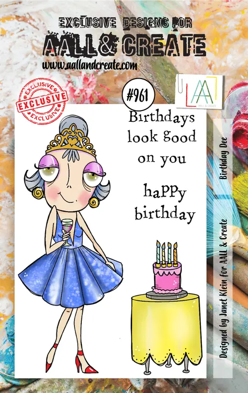 Aall And Create #961 - A7 Stamp Set - Birthday Dee 1