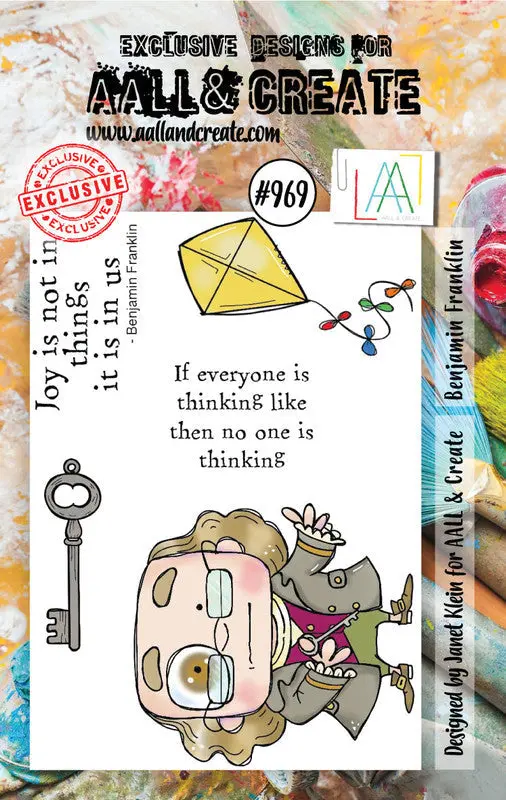 Aall And Create #969 - A7 Stamp Set - Benjamin Franklin 1