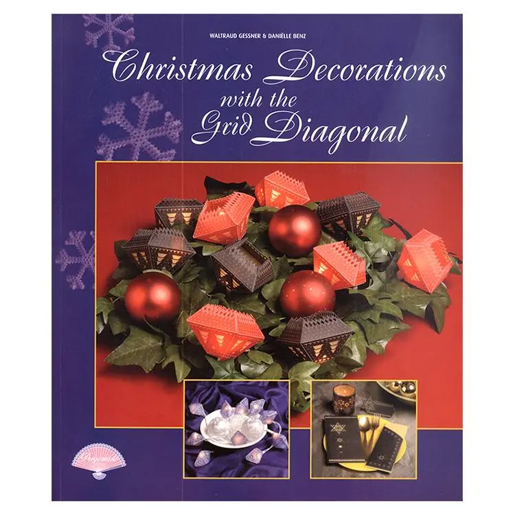 Pergamano Book Christmas Decorations With Diagonal Grid 1