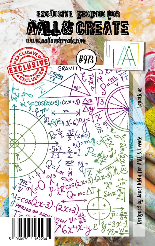 Aall And Create #973 - A7 Stamp Set - Equations 1