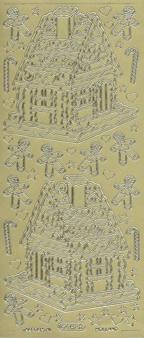 Deco Sticker - Gingerbread - Gold 1