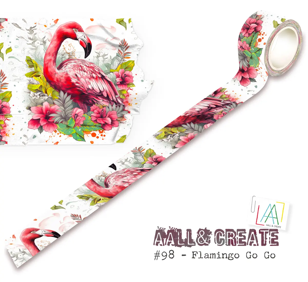Aall And Create - Washi Tape - Flamingo Go Go 1