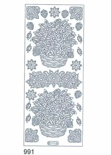 Deco Stickers - Poinsettia Basket 1