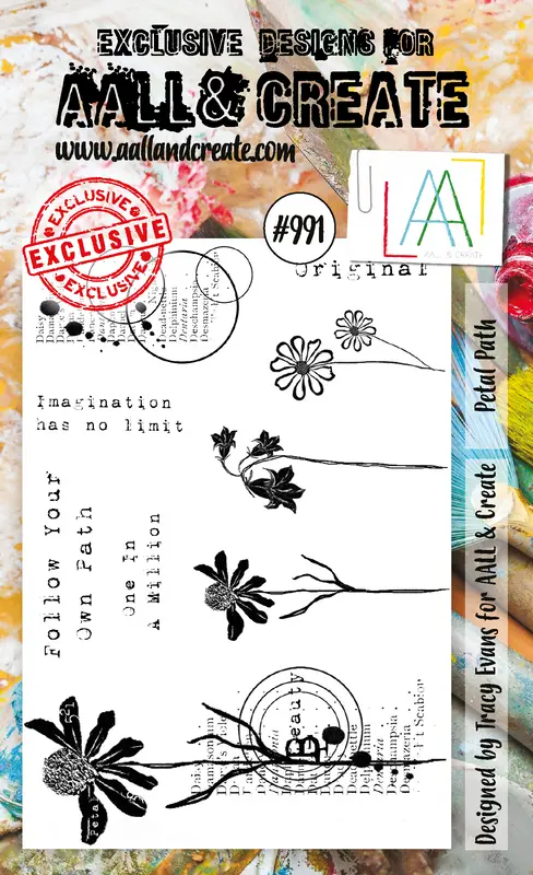 Aall And Create A6 Stamp Set - #991 - Petal Path 1