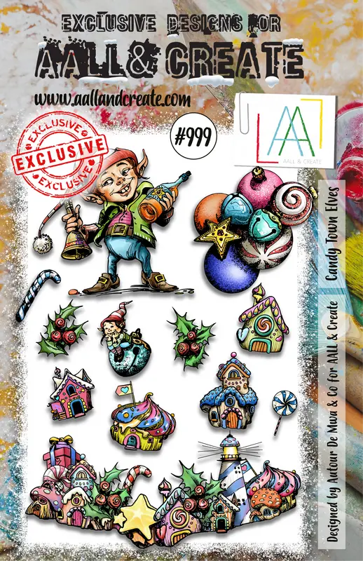 Aall And Create A5 Stamp Set - #999 - Candy Town Elves 1