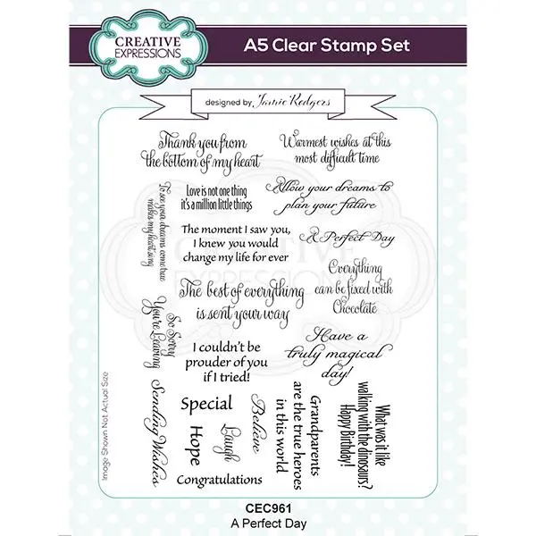 Jamie Rodgers A Perfect Day A5 Clear Stamp Set 1